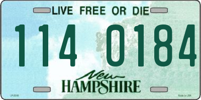 NH license plate 1140184