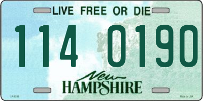 NH license plate 1140190