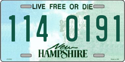 NH license plate 1140191
