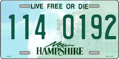 NH license plate 1140192