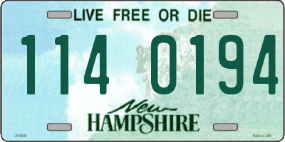 NH license plate 1140194