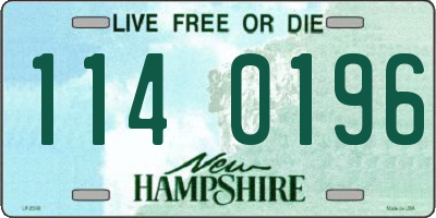 NH license plate 1140196