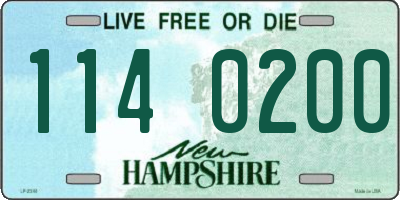 NH license plate 1140200