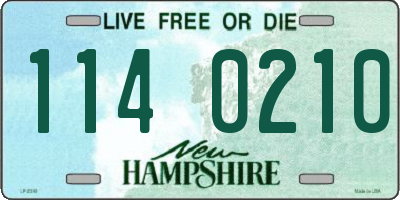 NH license plate 1140210