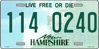 NH license plate 1140240