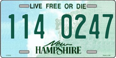 NH license plate 1140247