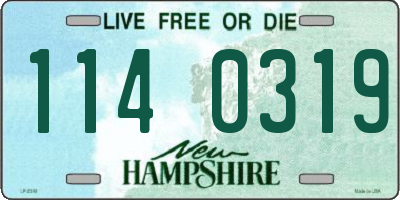 NH license plate 1140319