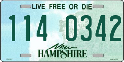 NH license plate 1140342