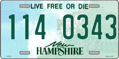 NH license plate 1140343