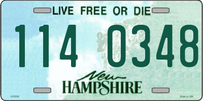 NH license plate 1140348