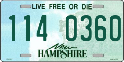 NH license plate 1140360