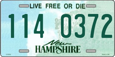 NH license plate 1140372
