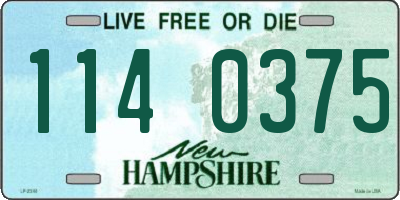 NH license plate 1140375