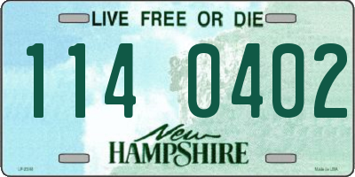 NH license plate 1140402