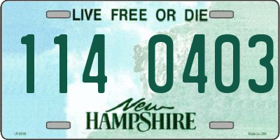 NH license plate 1140403