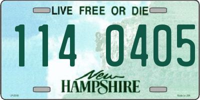 NH license plate 1140405
