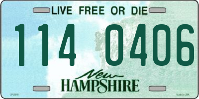 NH license plate 1140406
