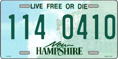 NH license plate 1140410