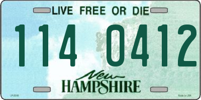 NH license plate 1140412