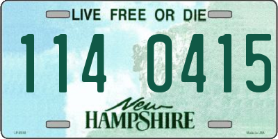 NH license plate 1140415