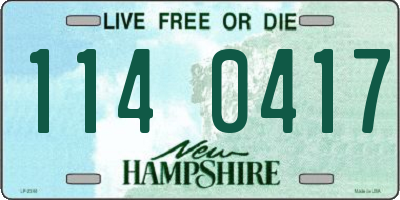NH license plate 1140417