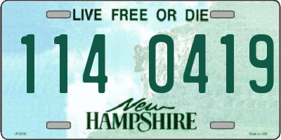 NH license plate 1140419