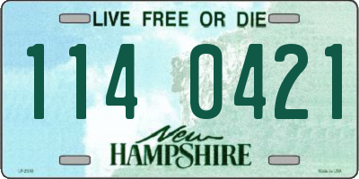 NH license plate 1140421