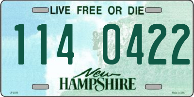 NH license plate 1140422