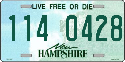 NH license plate 1140428
