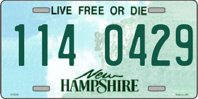 NH license plate 1140429