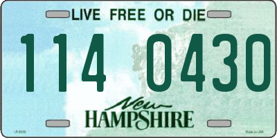 NH license plate 1140430