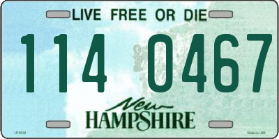 NH license plate 1140467
