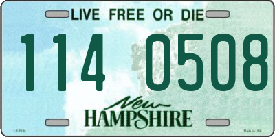 NH license plate 1140508
