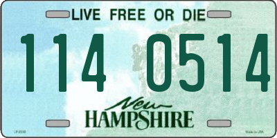 NH license plate 1140514
