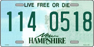 NH license plate 1140518
