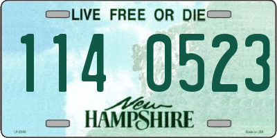 NH license plate 1140523