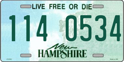 NH license plate 1140534