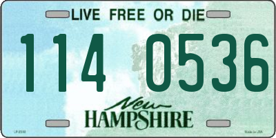 NH license plate 1140536