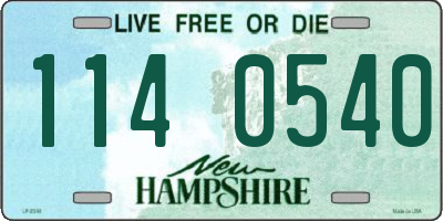 NH license plate 1140540