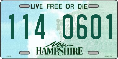 NH license plate 1140601