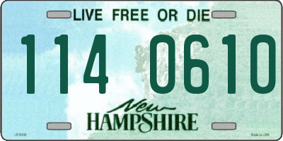 NH license plate 1140610