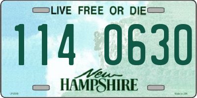 NH license plate 1140630