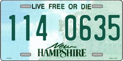 NH license plate 1140635