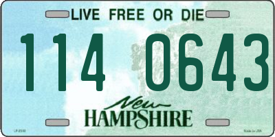 NH license plate 1140643