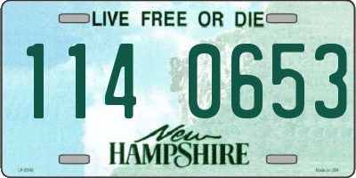 NH license plate 1140653