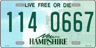 NH license plate 1140667