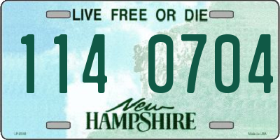NH license plate 1140704