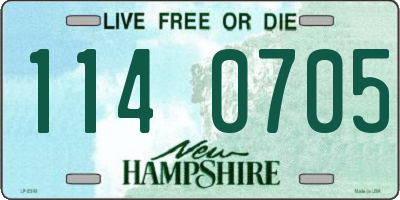 NH license plate 1140705