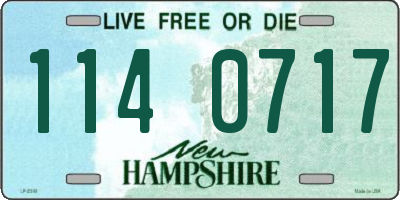 NH license plate 1140717