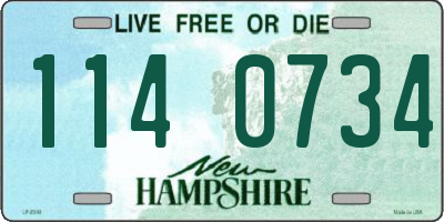 NH license plate 1140734